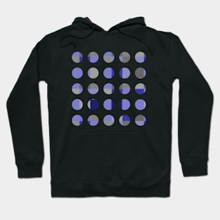 Abstract Geometric Blue Dots Pattern Hoodie